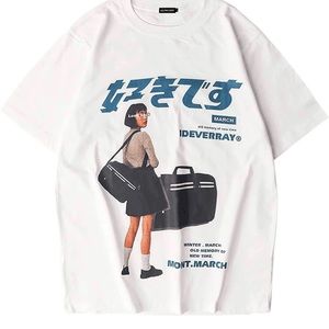 vintage japanese girl t shirt